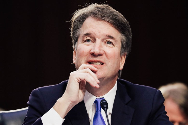 Judge Brett Kavanaugh testifies before the Senate Judiciary Committee during the second day of his Supreme Court confirmation hearing on Wednesday.